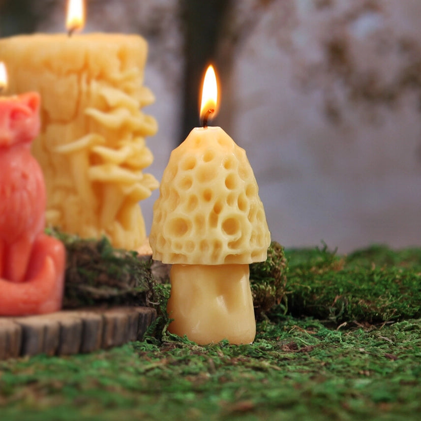 Morel Mushroom Candle