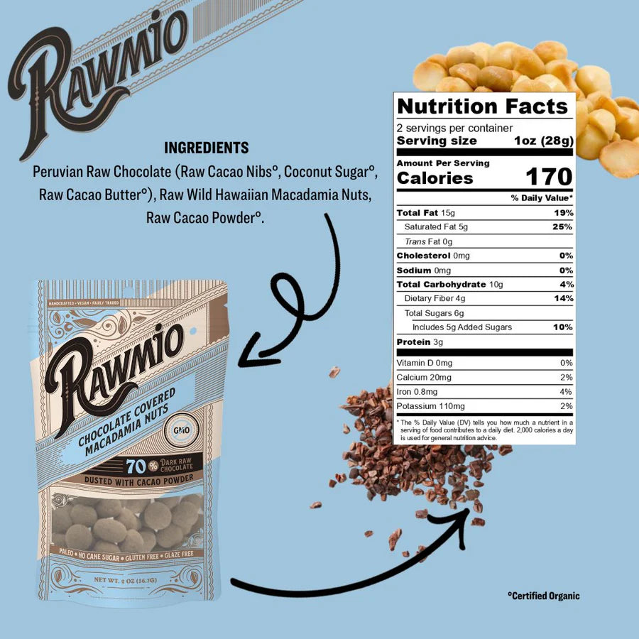 Chocolate Covered Macadamia Nuts 2 oz