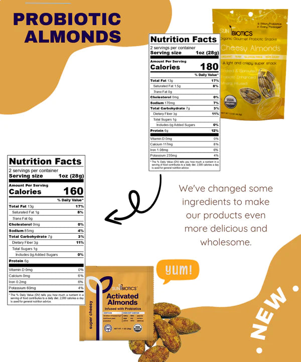 Sunbiotics Cheesy Almonds 1.5 oz