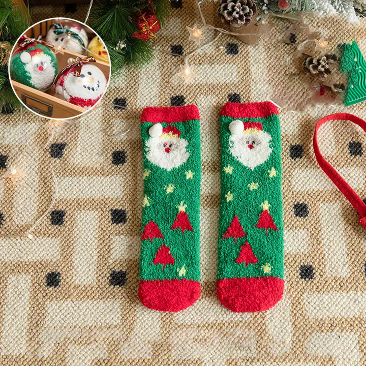 Fuzzy Christmas Socks